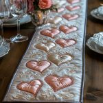 Hearts Quilted Table Runner
