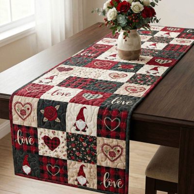 Heartfelt Quilted Table Runner