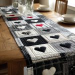 Hearts Patchwork Quilted Table Runner