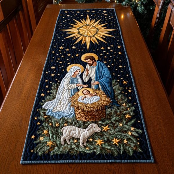 Heavenly Manger Quilted Table Runner