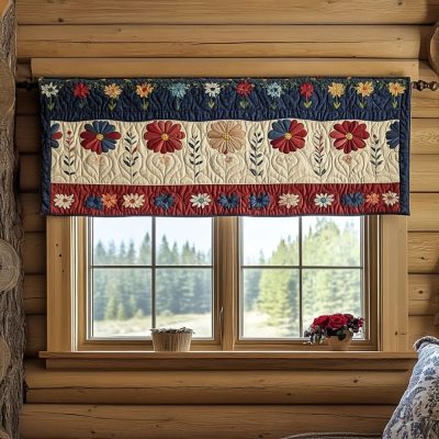 Heritage Blooms Quilted Valance