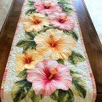 Hibiscus Dreams Quilted Table Runner