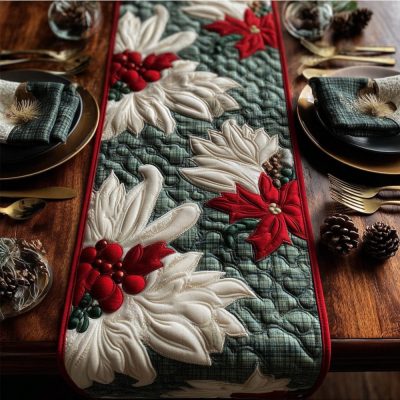 Holiday Hearth Quilted Table Runner