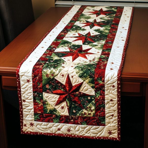 Holiday Season Glow Quilted Table Runner