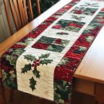 Holly Sleigh Ride Quilted Table Runner