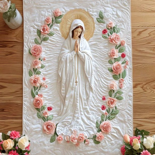 Holy Mother Quilted Table Runner