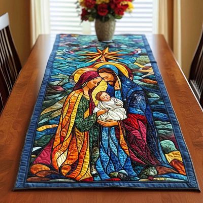 Holy Night Peace Quilted Table Runner