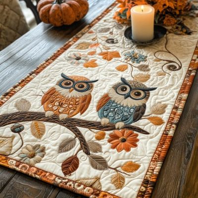 Hoot Haven Quilted Table Runner