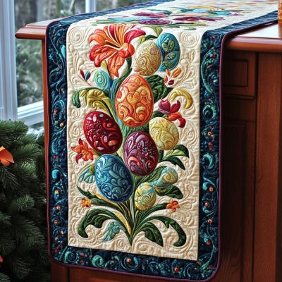 Hop Into Easter Quilted Table Runner