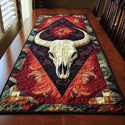 Horned Legend Quilted Table Runner