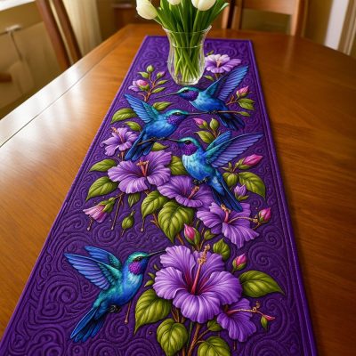 Hummingbird Love Quilted Table Runner
