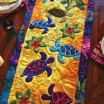 Island Turtle Dream Quilted Table Runner