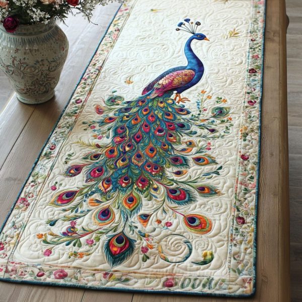 Jewel Toned Elegance Quilted Table Runner