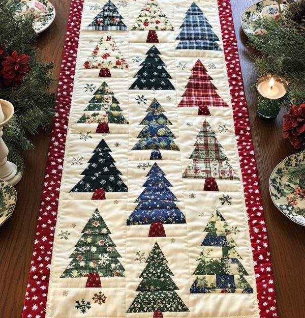 Jolly Pines Quilted Table Runner