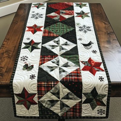 Joyful Christmas Traditions Quilted Table Runner