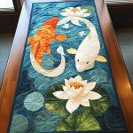Koi Swim Quilted Table Runner