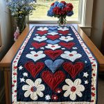 Land Of The Free Love Quilted Table Runner