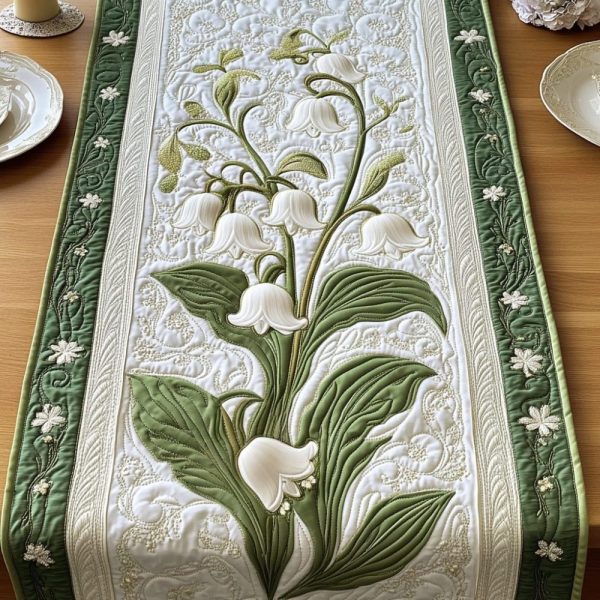Leafy Dream Quilted Table Runner