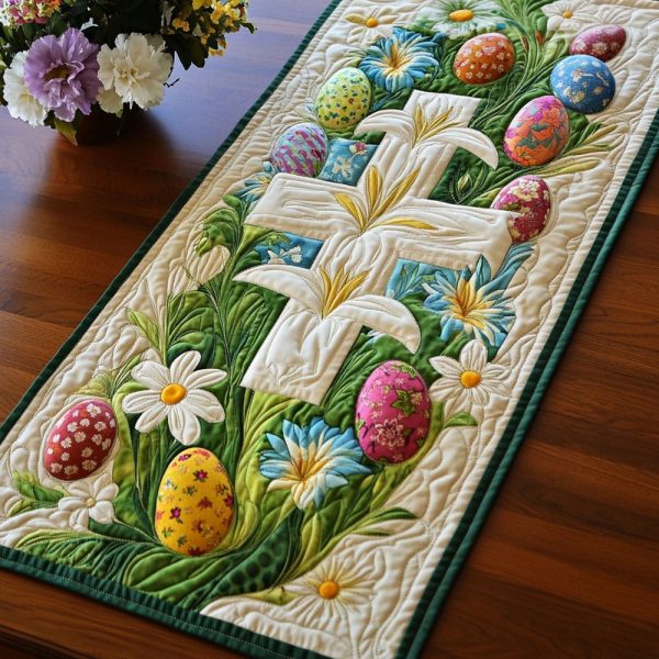 Lily Of The Resurrection Quilted Table Runner