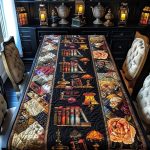 Literary Elegance Quilted Table Runner