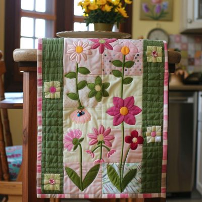 Lively Blooms Quilted Table Runner