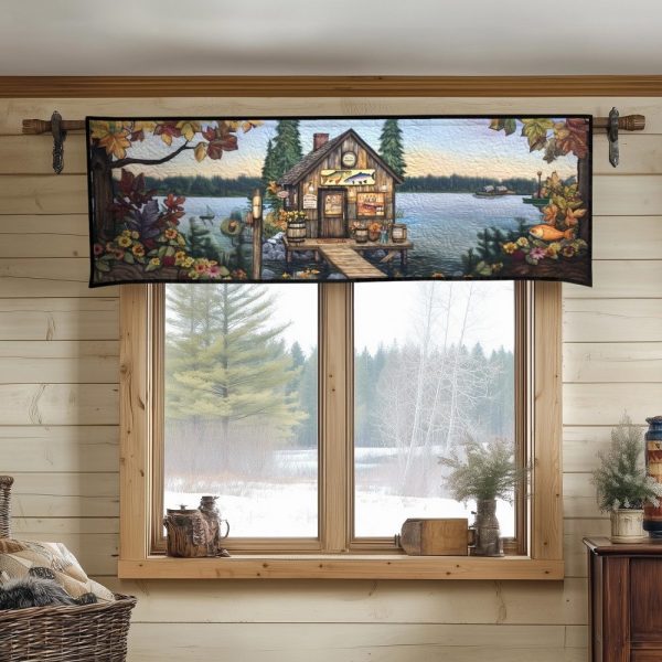 Lodge By The Lake Quilted Valance