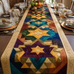 Star Of David Quilted Table Runner