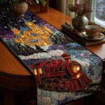 Magical Christmas Train Quilted Table Runner