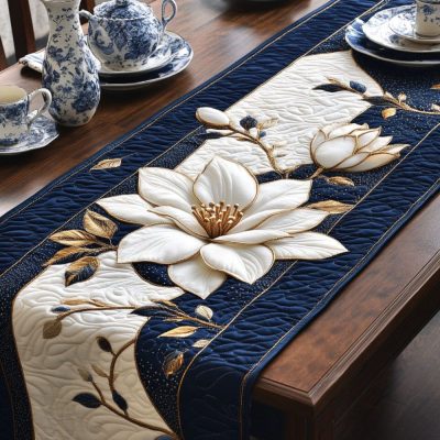 Magnolia Aura Quilted Table Runner
