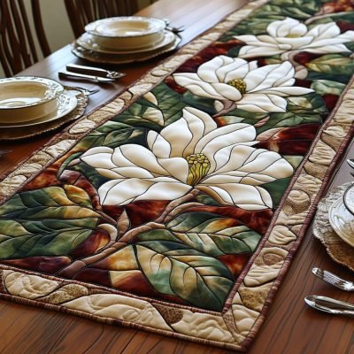 Magnolia Memories Quilted Table Runner