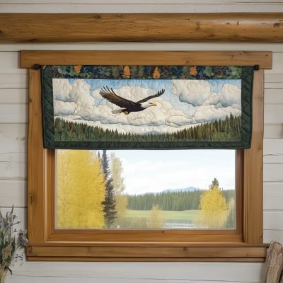 Majestic Eagle Flight Quilted Valance