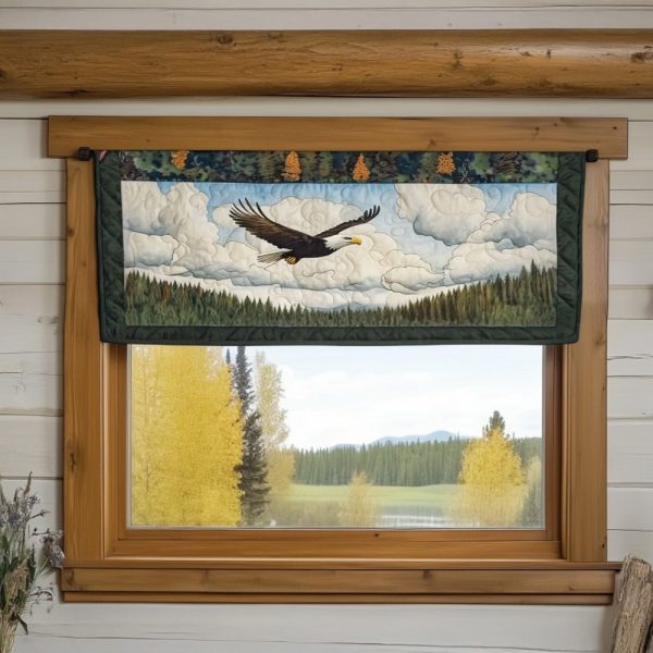 Majestic Eagle Flight Quilted Valance