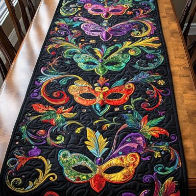 Mardi Glow Quilted Table Runner