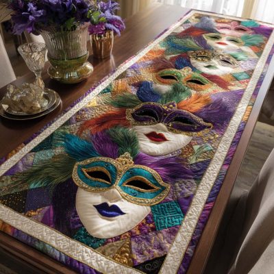 Masquerade Glow Quilted Table Runner