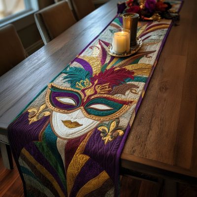 Masquerade Muse Quilted Table Runner