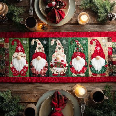 Merry Night Quilted Table Runner
