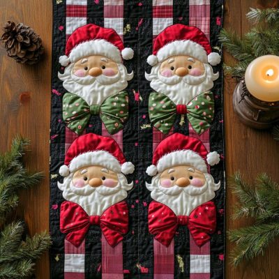 Merry Santa Quilted Table Runner