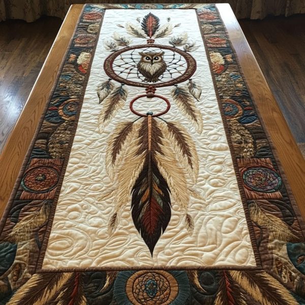 Midnight Catcher Quilted Table Runner