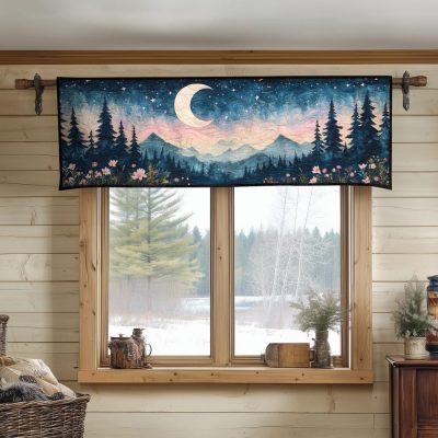 Midnight Horizon Quilted Valance