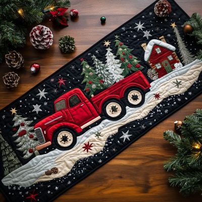 Midnight Ride Quilted Table Runner