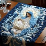 Mother Mary Quilted Table Runner