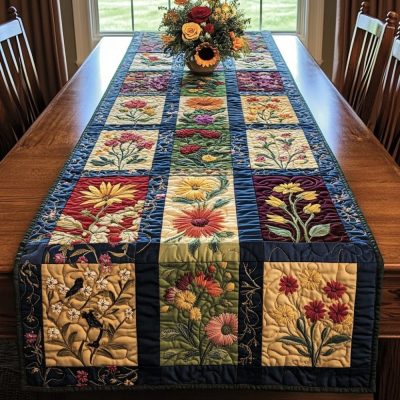 Nature Glow Quilted Table Runner