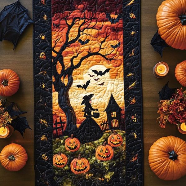 Night Of The Witch Quilted Table Runner