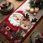 Noel Heartlight Quilted Table Runner