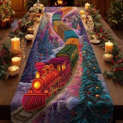 Northern Lights Express Quilted Table Runner