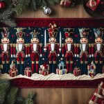 Nutcracker Nights Glow Quilted Table Runner