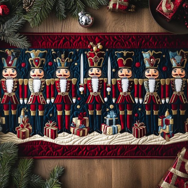 Nutcracker Nights Glow Quilted Table Runner