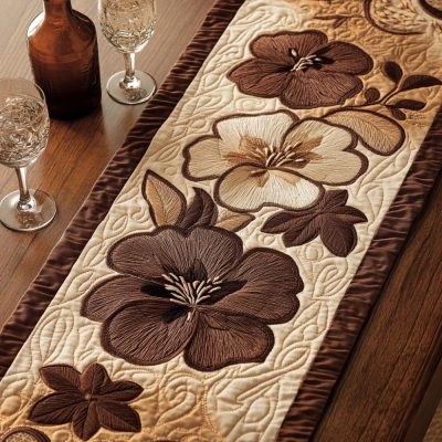 Ocean Blossom Quilted Table Runner