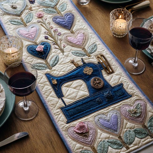 Old Soul Stitch Quilted Table Runner
