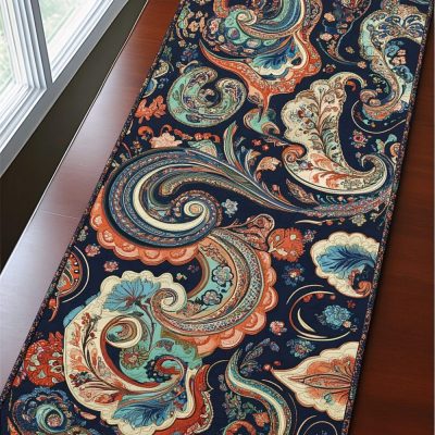 Paisley Elegance Quilted Table Runner
